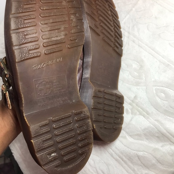 SOLD Dr Doc Martens Mary Jane Sandals Brown - Picture 7 of 8